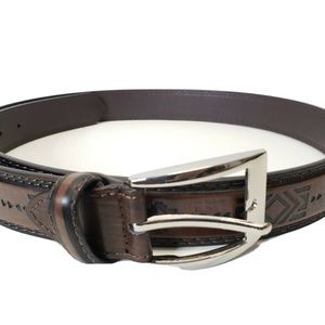 Men's Canyon Sky Southwestern Leather Belts Brown